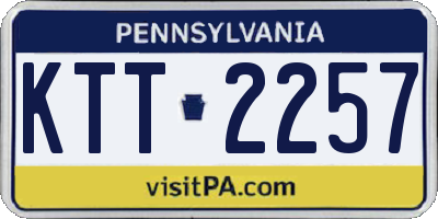 PA license plate KTT2257