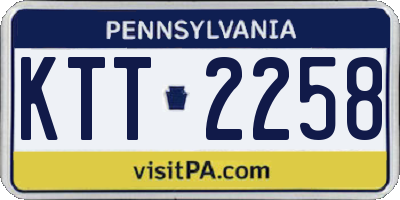 PA license plate KTT2258