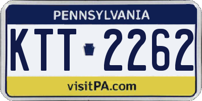 PA license plate KTT2262