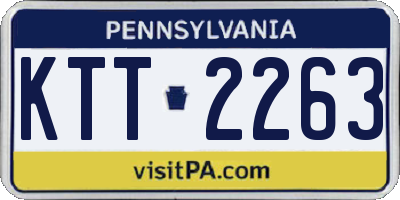 PA license plate KTT2263