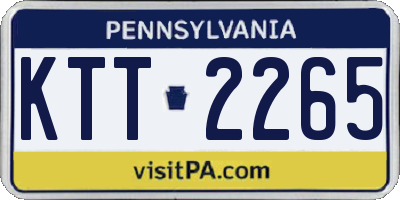 PA license plate KTT2265