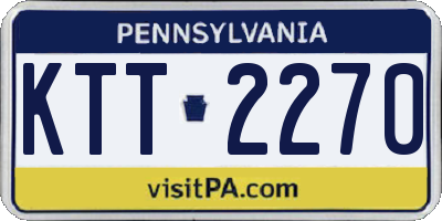 PA license plate KTT2270