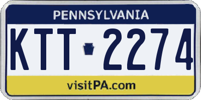 PA license plate KTT2274