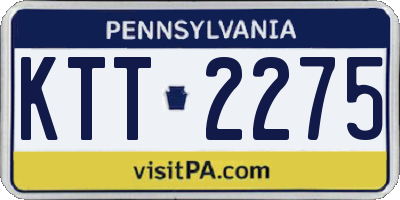 PA license plate KTT2275