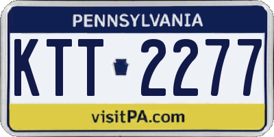 PA license plate KTT2277