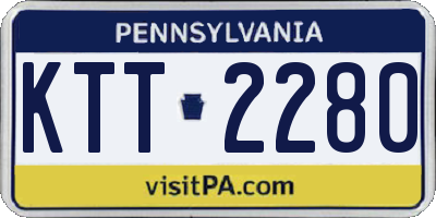 PA license plate KTT2280