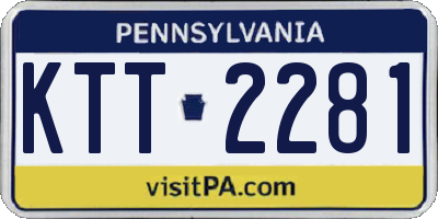 PA license plate KTT2281