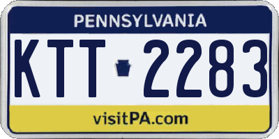 PA license plate KTT2283