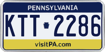 PA license plate KTT2286
