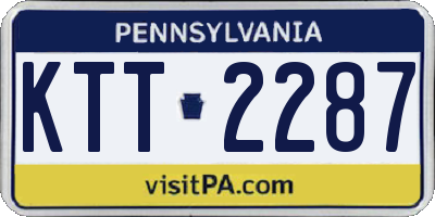 PA license plate KTT2287