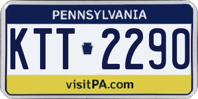 PA license plate KTT2290
