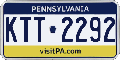 PA license plate KTT2292