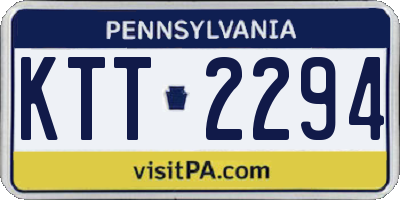 PA license plate KTT2294
