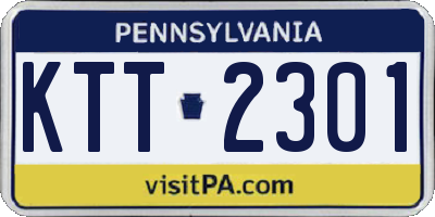 PA license plate KTT2301