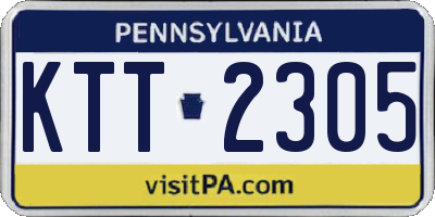 PA license plate KTT2305