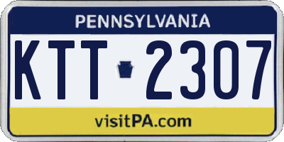 PA license plate KTT2307