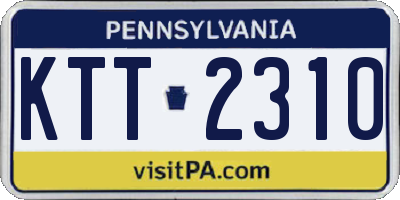 PA license plate KTT2310