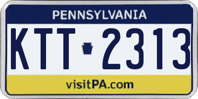 PA license plate KTT2313