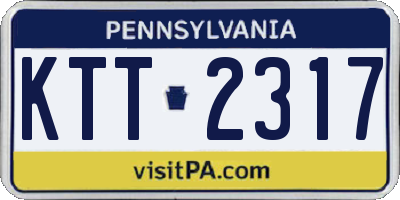 PA license plate KTT2317