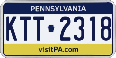 PA license plate KTT2318