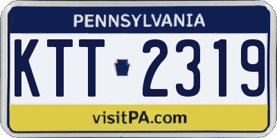 PA license plate KTT2319