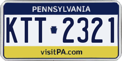 PA license plate KTT2321