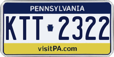 PA license plate KTT2322