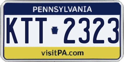 PA license plate KTT2323