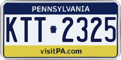 PA license plate KTT2325