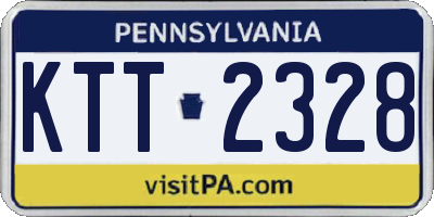 PA license plate KTT2328