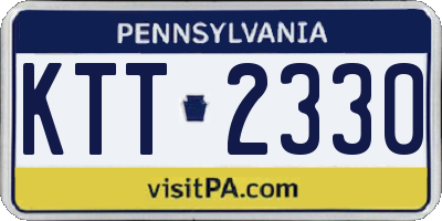 PA license plate KTT2330