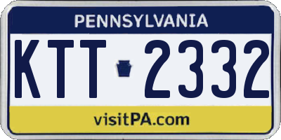 PA license plate KTT2332