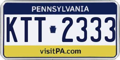 PA license plate KTT2333