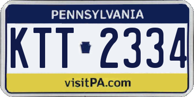 PA license plate KTT2334