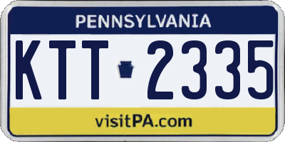 PA license plate KTT2335