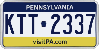 PA license plate KTT2337