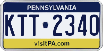 PA license plate KTT2340