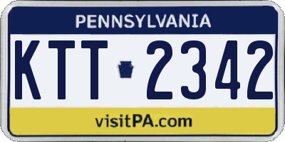 PA license plate KTT2342