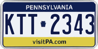 PA license plate KTT2343