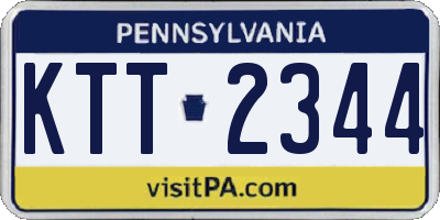 PA license plate KTT2344