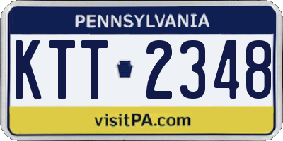 PA license plate KTT2348