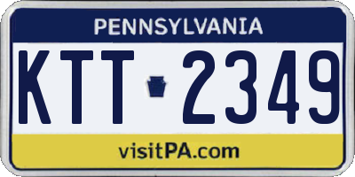 PA license plate KTT2349