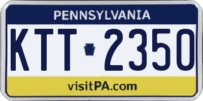 PA license plate KTT2350