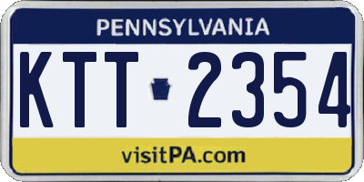 PA license plate KTT2354