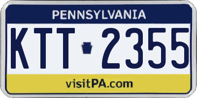 PA license plate KTT2355