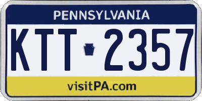 PA license plate KTT2357