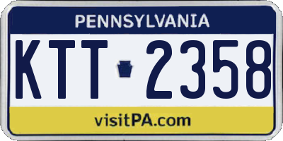 PA license plate KTT2358