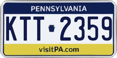 PA license plate KTT2359