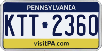PA license plate KTT2360