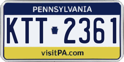 PA license plate KTT2361